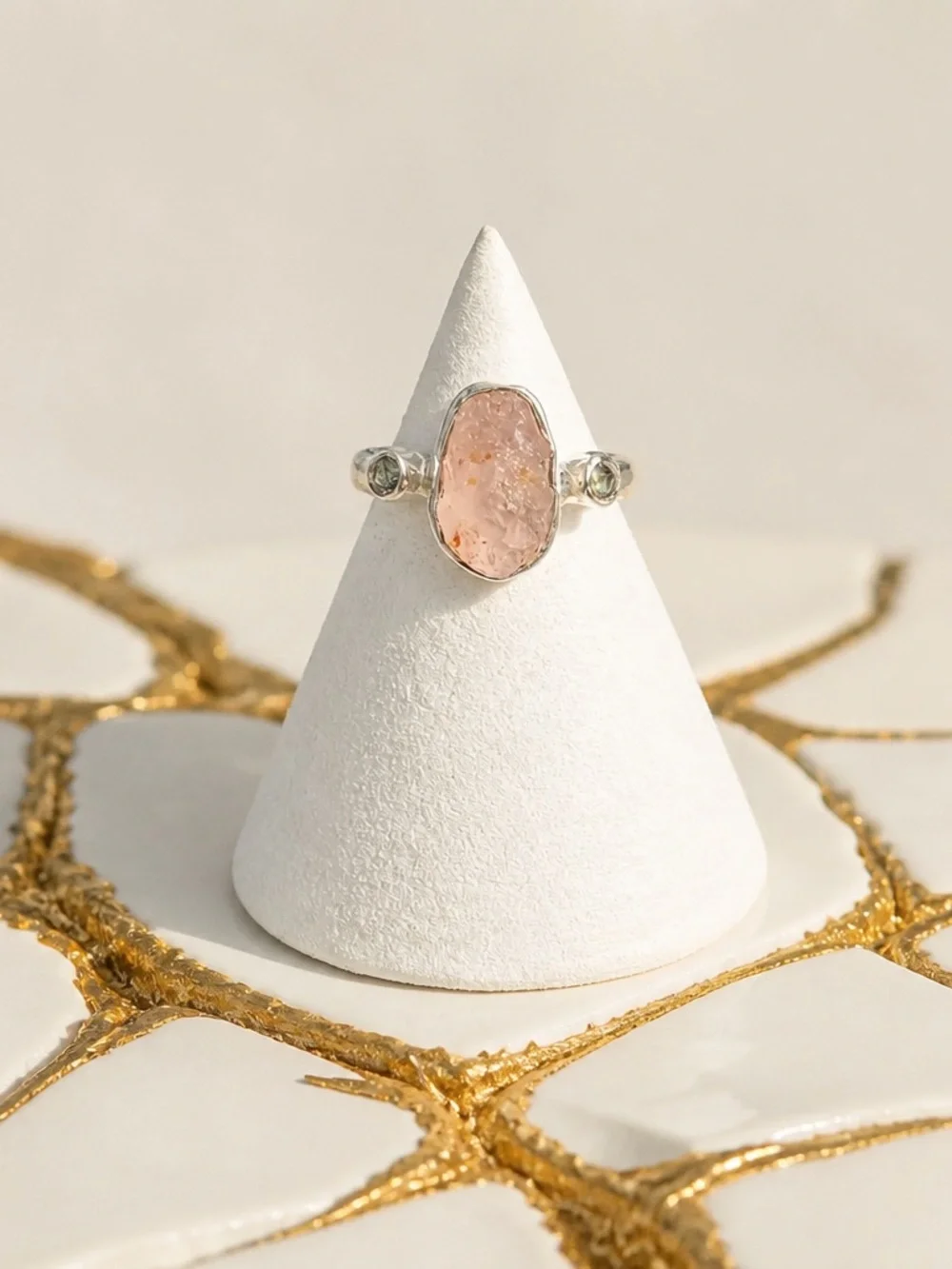 NEW! Rose Quartz & Mystic Quartz Ring